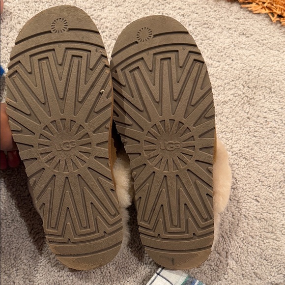 UGG Brown and Cream Shearling Slippers - Picture 3 of 4
